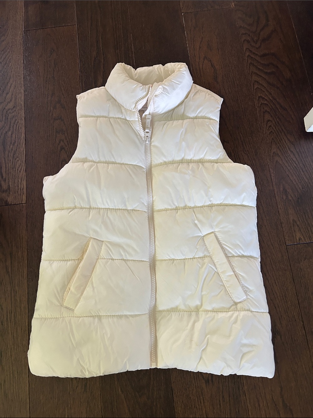 Old Navy Cream Quilted Puffer Vest for Kids